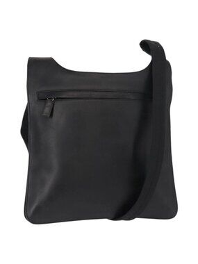 Authentic PRADA Shoulder Bag Leather Black